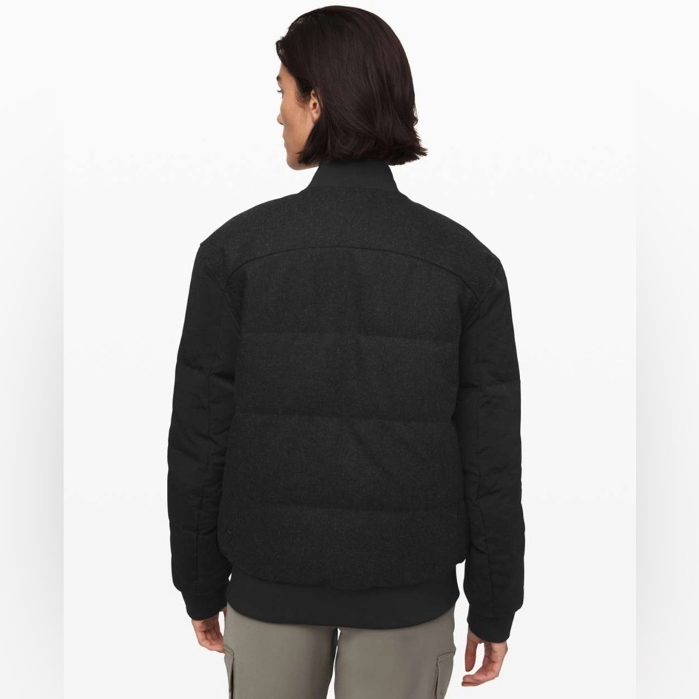 Lululemon Roam Far Wool Bomber in Black / Heathered Black - Picture 5 of 7